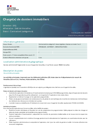 Couverture de Chargé de dossier immobilier