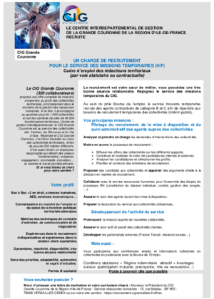 Couverture de Chargé de recrutement