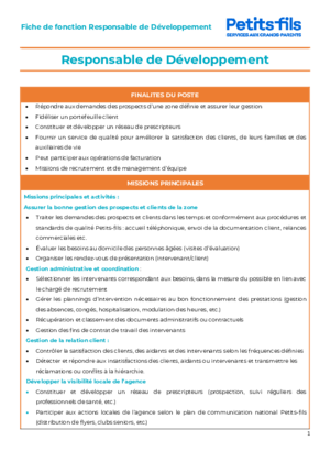 Couverture de Responsable de développement
