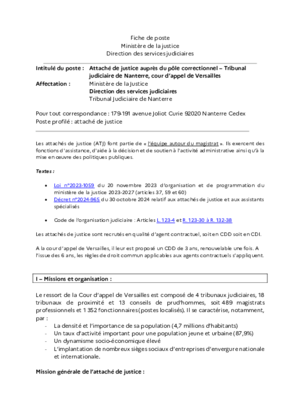 Couverture de Attaché de justice auprès du pôle correctionnel 