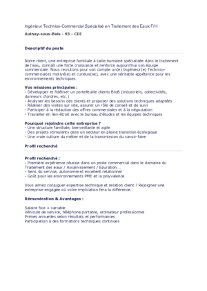 Couverture de Ingenieur Technico-Commercial