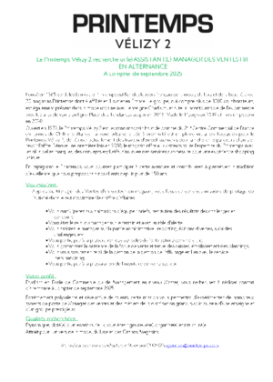 Couverture de Assistant manager des ventes