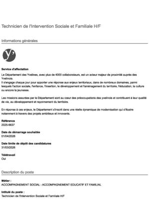 Couverture de Technicien de l'intervention sociale et familiale