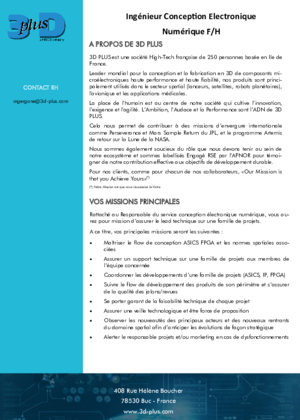 Couverture de Ingenieur conception électronique numérique