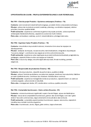 Couverture de Opportunités Xpertzon