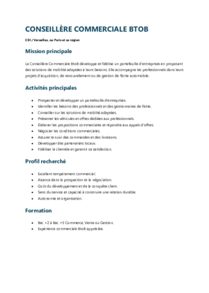 Couverture de Conseillère commerciale