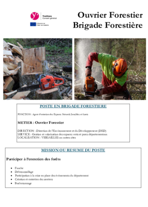 Couverture de Ouvrier forestier
