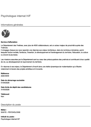 Couverture de Psychologue internat