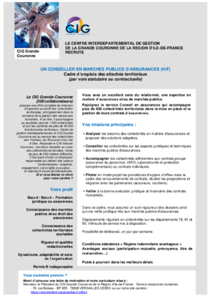 Couverture de Conseiller en marché publics d'assurances