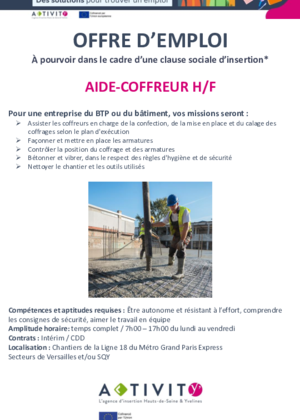 Couverture de Aide coffreur