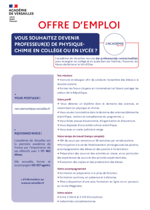 Couverture de Professeur Physique Chimie