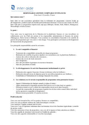 Couverture de Responsable gestion comptable et finances