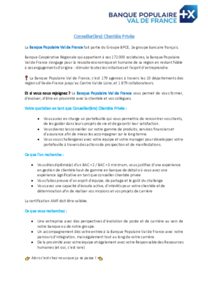 Couverture de conseiller clientèle privée