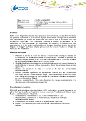 Couverture de Technicien Electrotechnique-Instrumentation- Automatisme H/F Rueil Malmaison