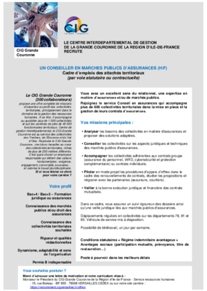Couverture de Conseiller en marché publics d'assurances