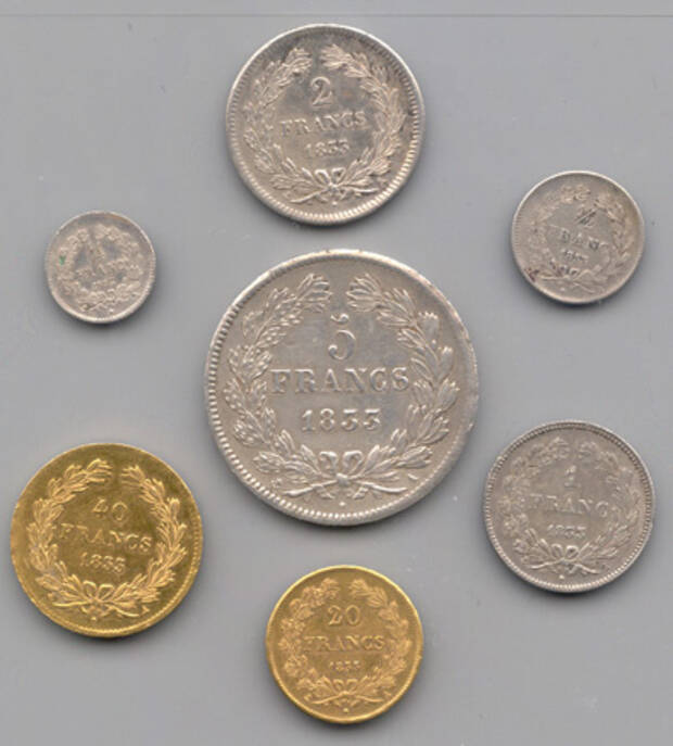 pièces de monnaies 1833