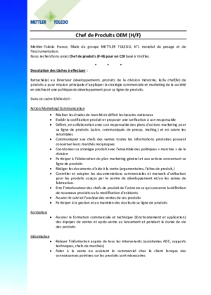 Couverture de Chef de produit