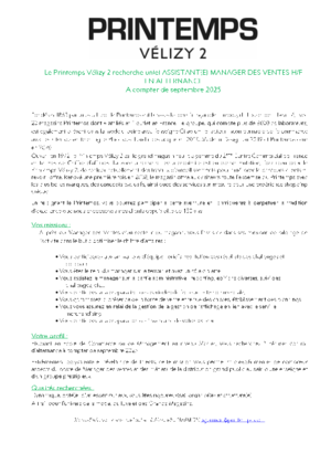 Couverture de Assistant manager des ventes