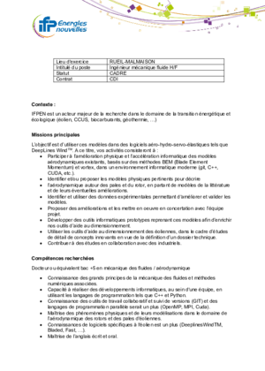 Couverture de Ingénieur mécanique fluide H/F Rueil Malmaison