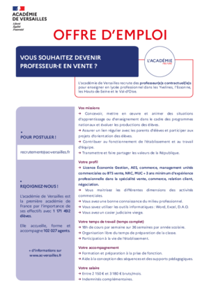 Couverture de Professeur vente