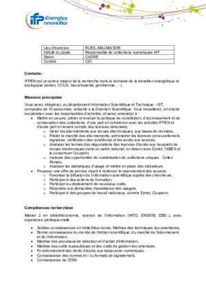 Couverture de Responsable de collections numériques H/F Rueil Malmaison