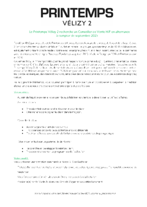 Couverture de Alternance conseiller de vente