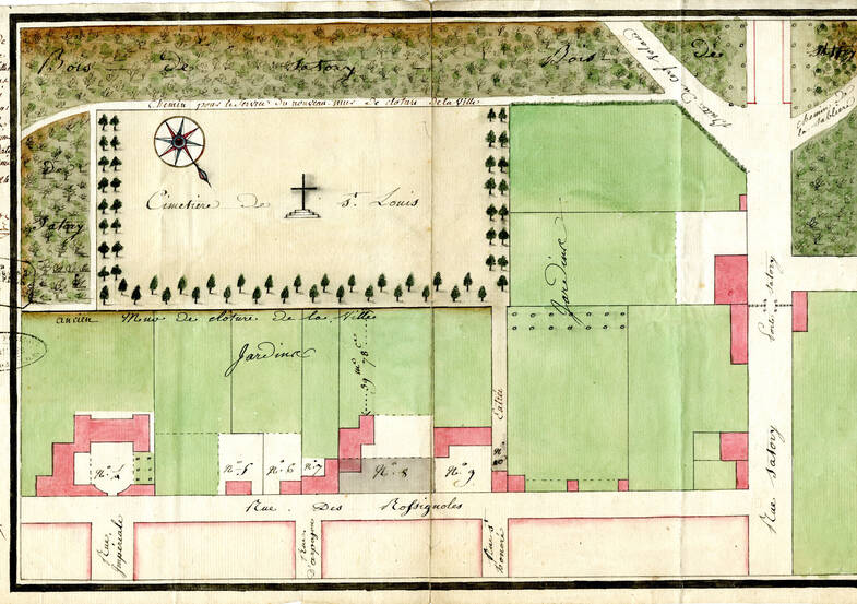 Plan ancien cimetière Saint-louis