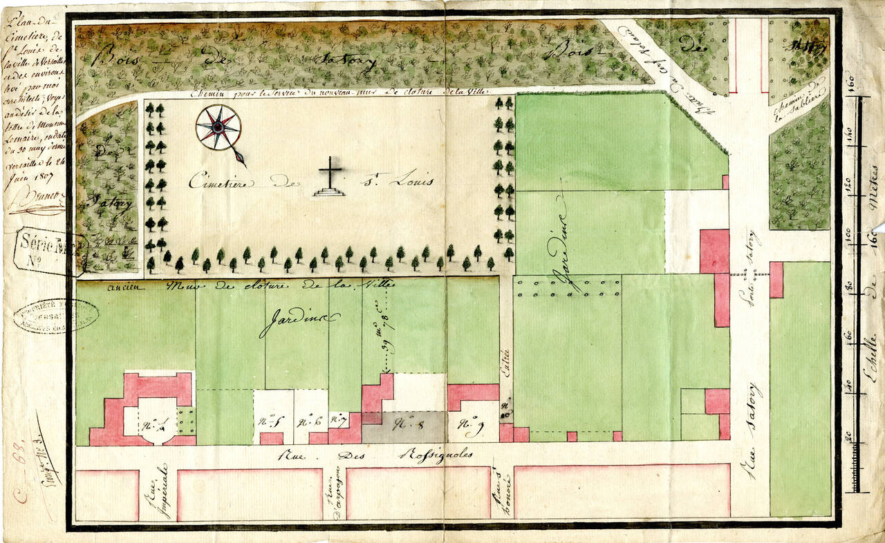 Plan ancien cimetière Saint-louis