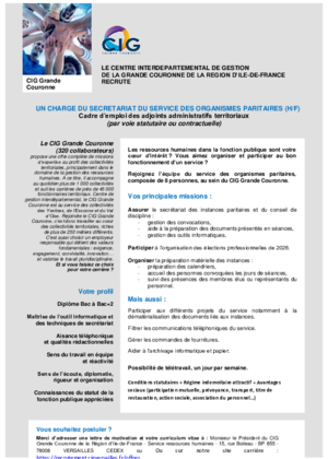 Couverture de Chargé de secrétariat
