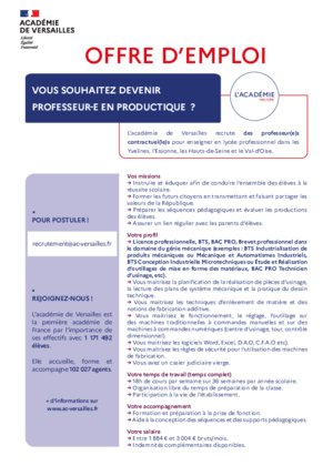 Couverture de Professeur Productique