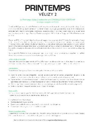 Couverture de Conseiller de vente CDD