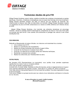 Couverture de Technicien études de prix 