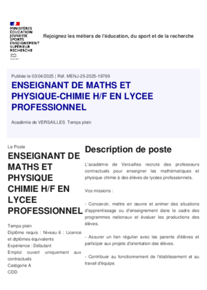 Couverture de Enseignant de maths et physique-chimie en lycée professionnel