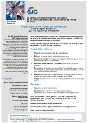 Couverture de Délégué à la protection des données