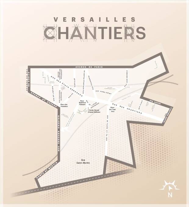 Plan du quartier des chantiers