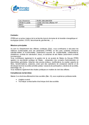 Couverture de Juriste Droit des affaires H/F Rueil Malmaison